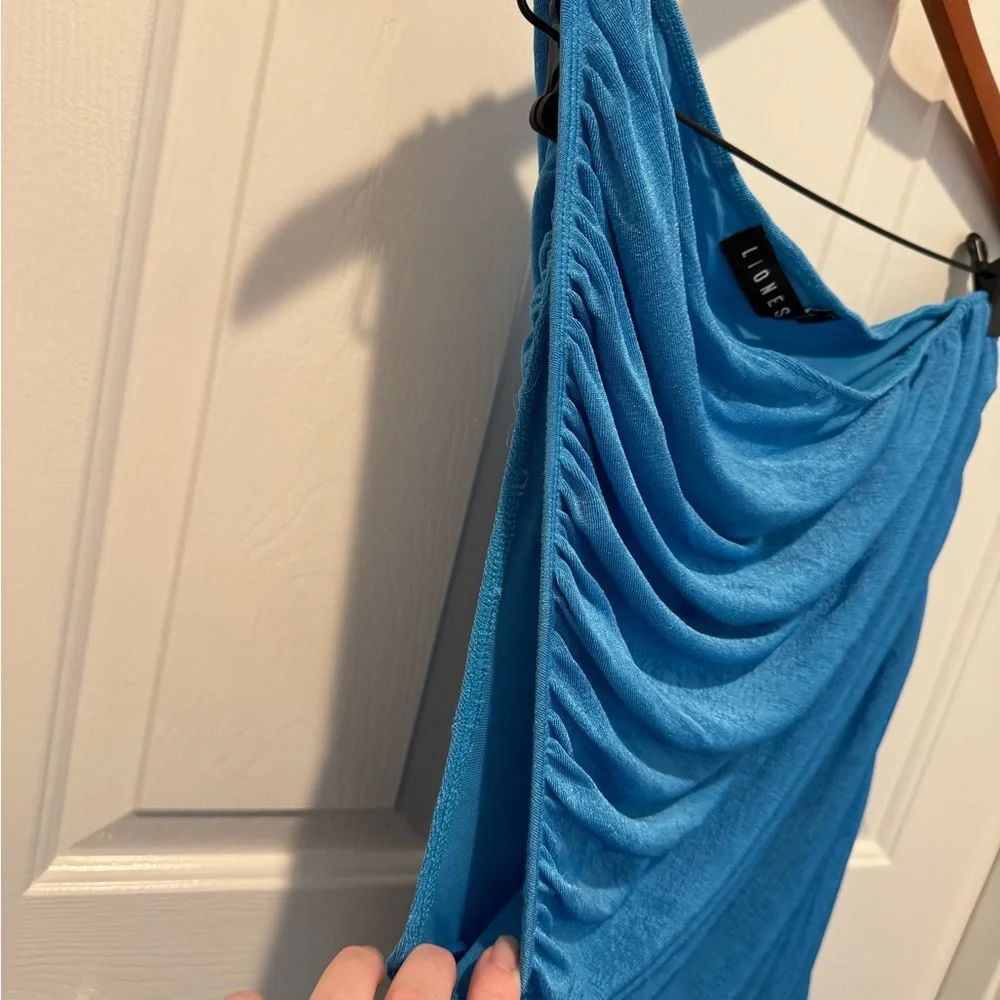 Lioness Elegant Blue One-Shoulder Dress Size XXL - Picture 4 of 10